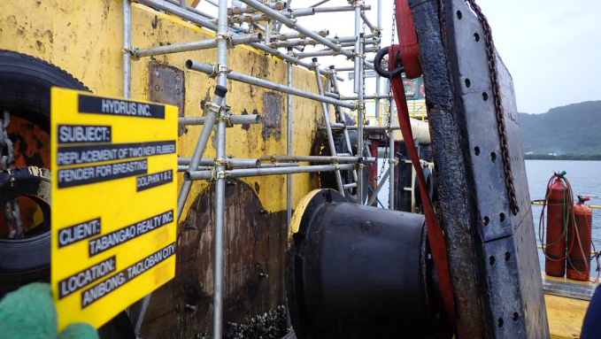 Replacement of Two (2) New Sets of Rubber Fender - Dismantling of Existing Fender